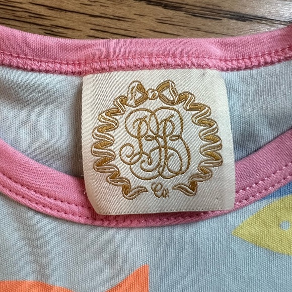 TBBC French Leaves Fishies Polly Play Dress, size 7 - Picture 3 of 4